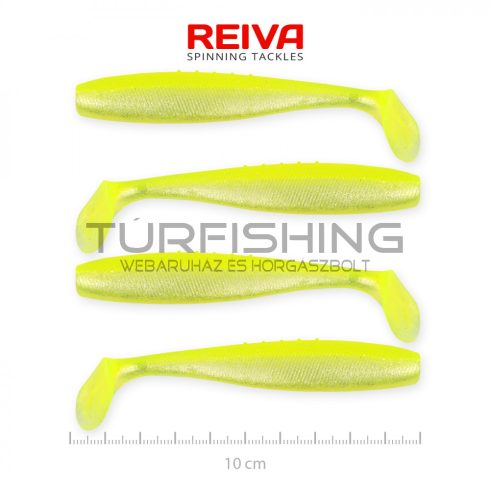 REIVA Flat Minnow shad 10cm 4db/cs (Sárga-Ezüst)