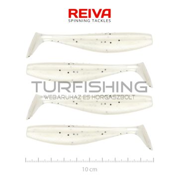 REIVA Flat Minnow Shad 10cm 4db/cs (Pearl Dot)
