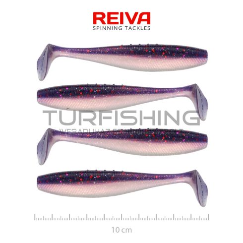 REIVA Flat Minnow Shad 10cm 4db/cs (Purple Pearl)