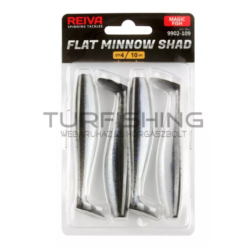 REIVA Flat Minnow Shad 10cm 4db/cs (Magic Fish)