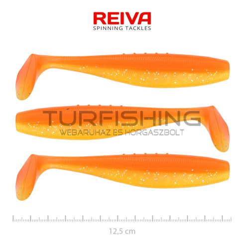 REIVA Flat Minnow shad 12,5cm 3db/cs (Shiny Orange)