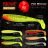 REIVA Flat Minnow shad 12,5cm 3db/cs (Fekete-Ezüst Flitter)
