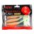 REIVA Flat Minnow shad 12,5cm 3db/cs (Fekete-Ezüst Flitter)