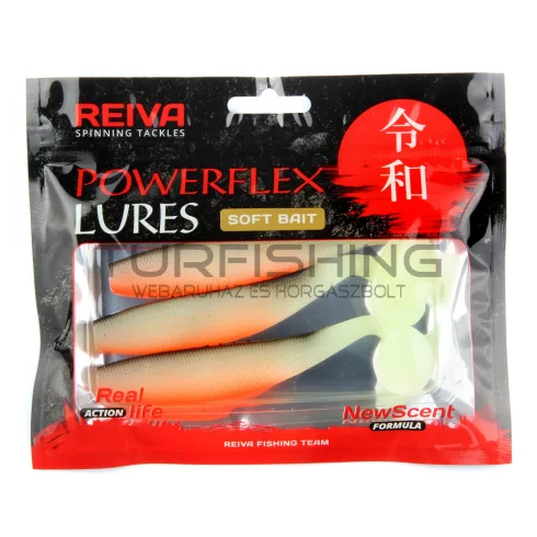 REIVA Flat Minnow shad 12,5cm 3db/cs (Fekete-Ezüst Flitter)