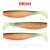 REIVA Flat Minnow shad 12,5cm 3db/cs (Fekete-Fehér-Narancs)
