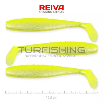 REIVA Flat Minnow shad 12,5cm 3db/cs (Sárga-Ezüst)