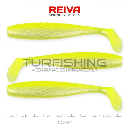 REIVA Flat Minnow shad 12,5cm 3db/cs (Sárga-Ezüst)