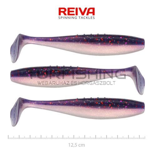 REIVA Flat Minnow shad 12,5cm 3db/cs (Purple Pearl)
