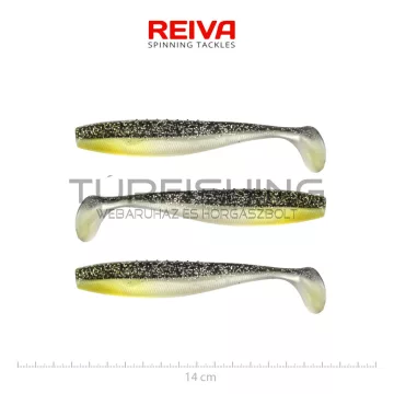 REIVA Flat Minnow shad 14cm 3db/cs (Moonshine Bleak)