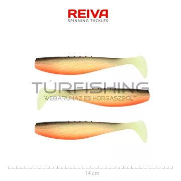 REIVA Flat Minnow shad 14cm 3db/cs (UV Roach)