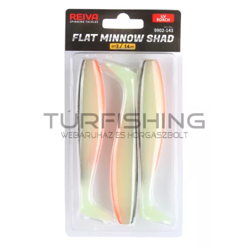 REIVA Flat Minnow shad 14cm 3db/cs (UV Roach)