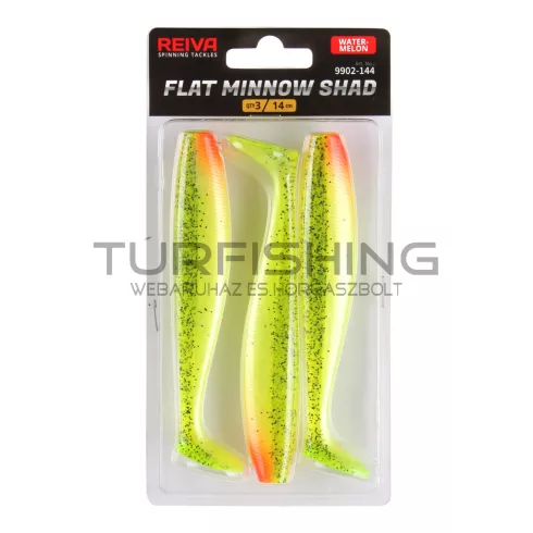 REIVA Flat Minnow shad 14cm 3db/cs (Watermelon)