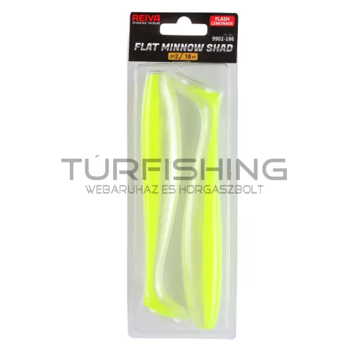 REIVA Flat Minnow shad 18cm 2db/cs (Flash Lemonade)