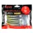 REIVA Flat Minnow shad 7,5cm 5db/cs (Zöld-Piros Flitter)
