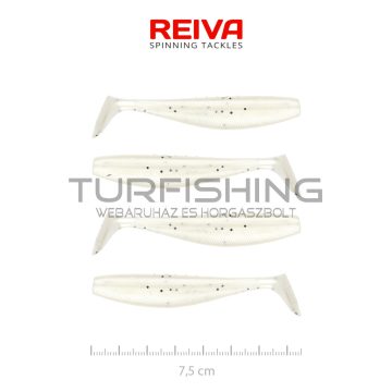 REIVA Flat Minnow shad 7,5cm 4db/cs (Pearl Dot)