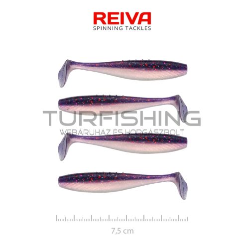 REIVA Flat Minnow shad 7,5cm 4db/cs (Purple Pearl)