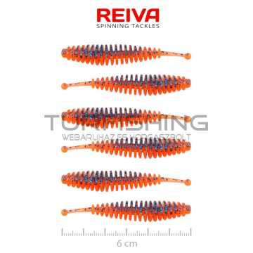 REIVA Tiny Worm 6cm 6db/cs (Orange Disco)