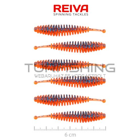REIVA Tiny Worm 6cm 6db/cs (Orange Disco)