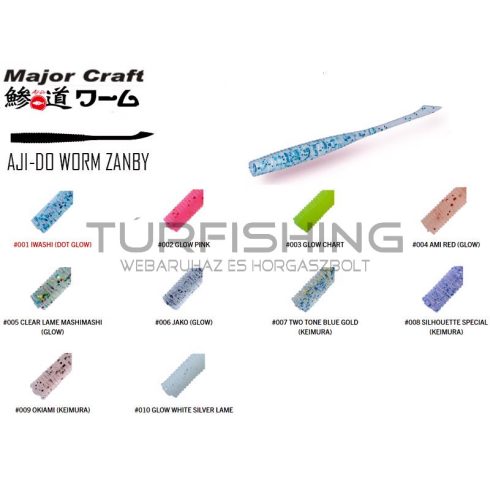 Major Craft MAJOR CRAFT AJI-DO ZANBY 6.3cm #010 Glow White Silver Lame