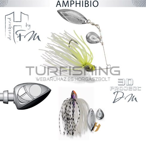 Herakles SPINNERBAIT AMPHIBIO TANDEM 1/4oz 7gr Ghost White