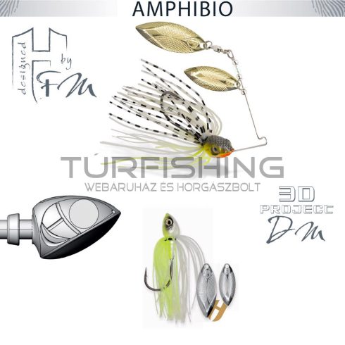 Herakles SPINNERBAIT AMPHIBIO WILLOW 3/8oz 10.5gr Chartreuse White