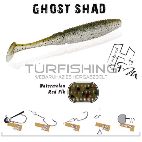 Herakles GHOST SHAD 10cm WATERMELON RED FLK