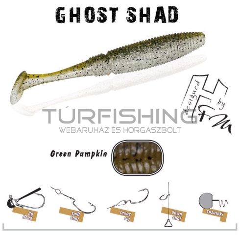 Herakles GHOST SHAD 10cm GREEN PUMPKIN