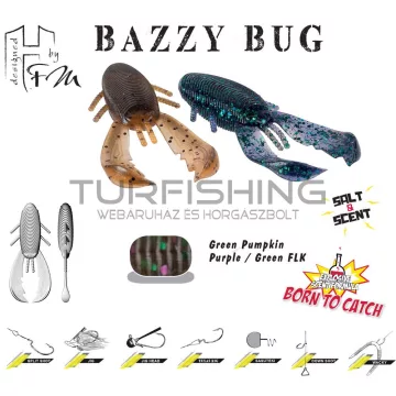   Herakles BAZZY BUG 3.2" 8cm Green Pumkin Purple/Green Flk