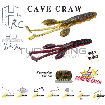 Herakles CAVE CRAW 3.8" 9.6cm Watermelon Red Flakes