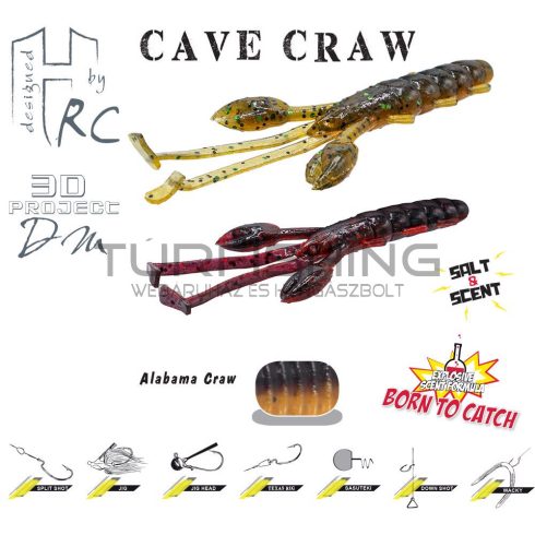 Herakles CAVE CRAW 3.8" 9.6cm Alabama Craw