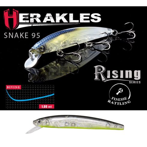 Herakles SNAKE 95SP 9.5cm 9gr Ghost Reaction Shad