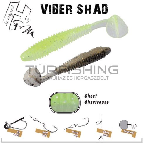 Herakles VIBER SHAD 3.8" 9.7cm GHOST CHARTREUSE