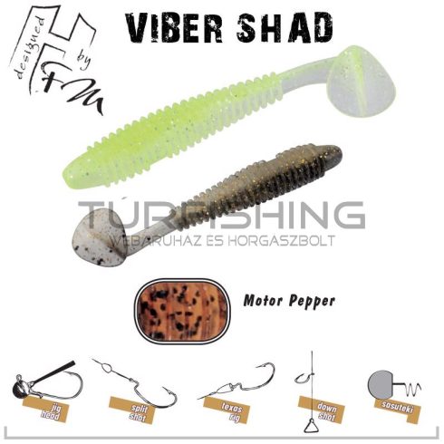 Herakles VIBER SHAD 3.8" 9.7cm MOTOR PEPPER