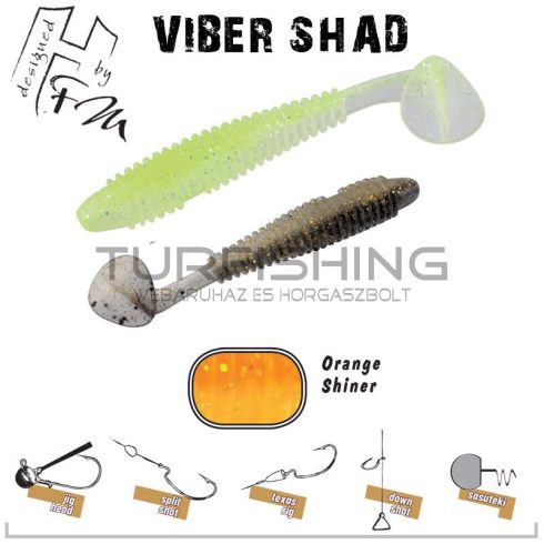 Herakles VIBER SHAD 3.8" 9.7cm ORANGE SHINER