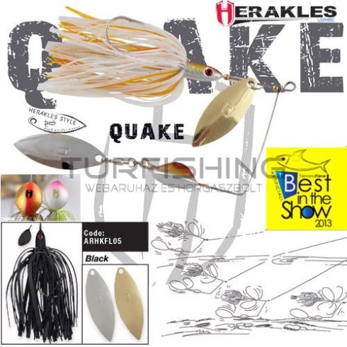 Herakles SPINNERBAIT QUAKE 5/8oz 17.5gr Black