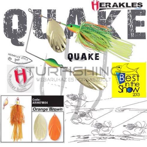 Herakles SPINNERBAIT QUAKE 1 1/2oz 42gr Orange/Brown