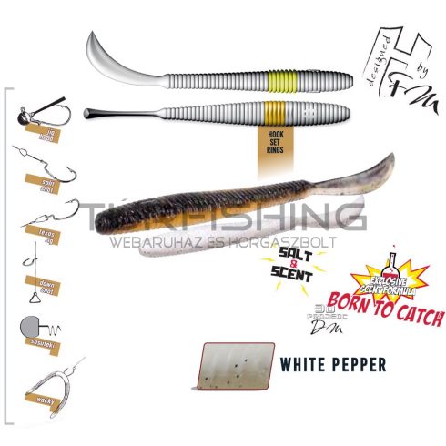 Herakles LEFTAIL WORM 4.8" 12cm White Pepper