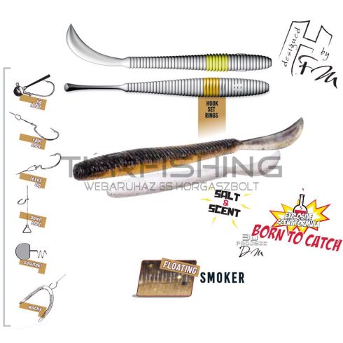 Herakles LEFTAIL WORM 3.4" 8.6cm FLOATING Smoker