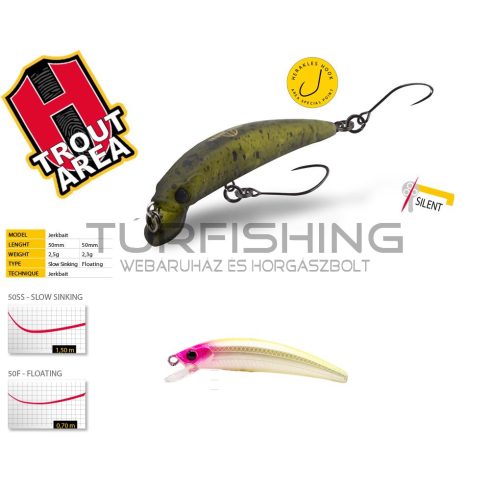 Herakles TESER 50SS 5.0cm 2.5gr Pink Head Chartreuse