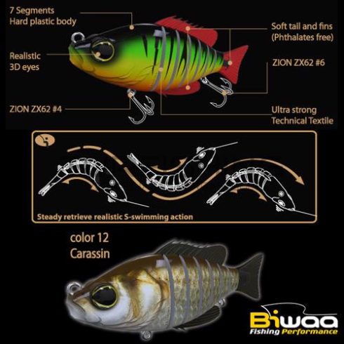 Biwaa SWIMBAIT SEVEN S4" 10cm 17gr 12 Carassin