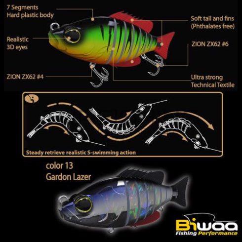 Biwaa SWIMBAIT SEVEN S4" 10cm 17gr 13 Gardon Laser