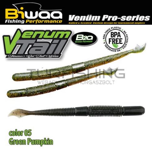 Biwaa VENUM TAIL 4" 10cm 05 Green Pumpkin