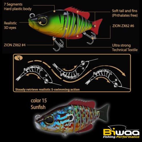 Biwaa SWIMBAIT SEVEN S4" 10cm 17gr 15 Sunfish