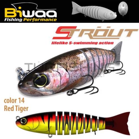 Biwaa SWIMBAIT STROUT 5.5" 14cm 29gr 14 Red Tiger