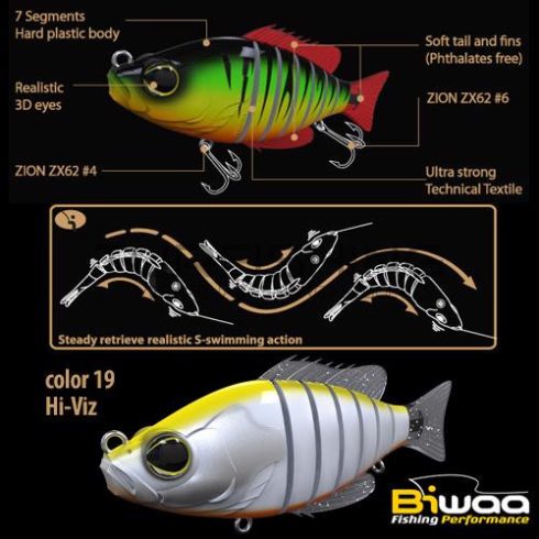 Biwaa SWIMBAIT SEVEN S4" 10cm 17gr 19 Hi-Viz