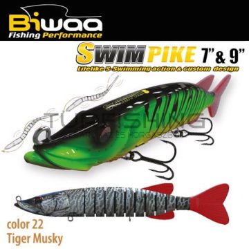 Biwaa SWIMPIKE SS 7" 18cm 26gr 22 Tiger Musky