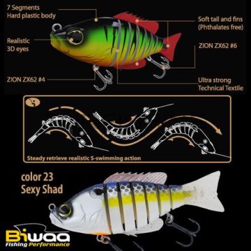 Biwaa SWIMBAIT SEVEN S5" 13cm 34gr 23 Sexy Shad