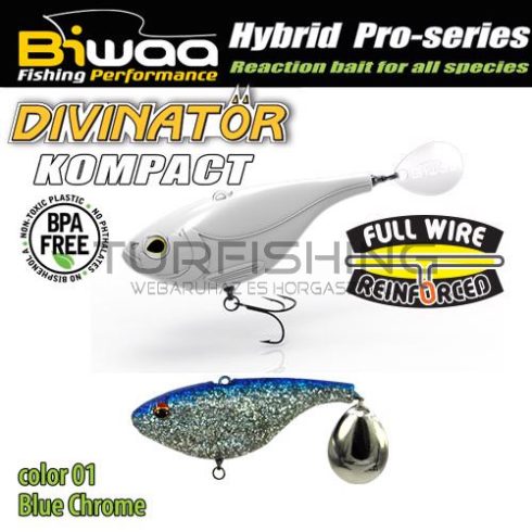 Biwaa DIVINATOR KOMPACT 90 9cm 55gr 01 Blue Chrome