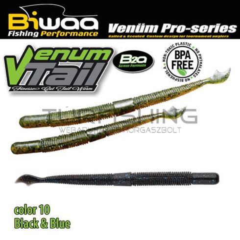 Biwaa VENUM TAIL 4" 10cm 10 Black & Blue