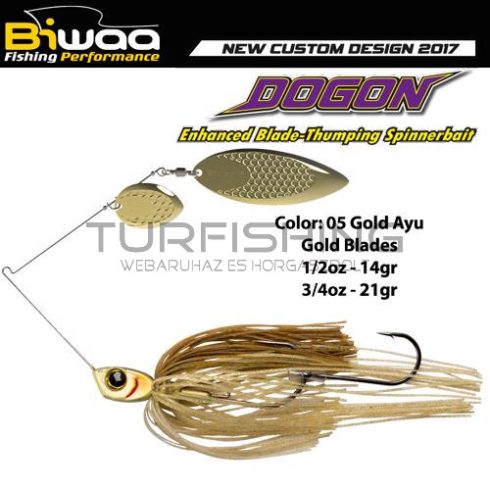 Biwaa SPINNERBAIT DOGON 1/2oz 14gr 05 Gold Ayu-Gold Blades